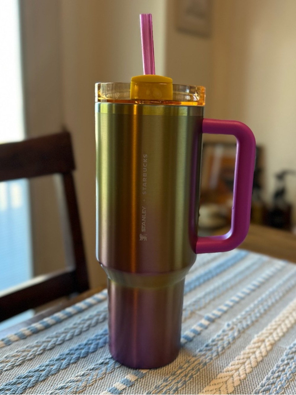 Stanley + Starbucks Iridescent Yellow-to-Pink 40oz